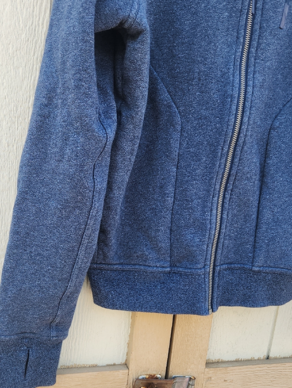 Lululemon Huddle & Hustle Hoodie Heathered Speckled Jet Blue Full Zip 8 Scuba - Picture 2 of 7